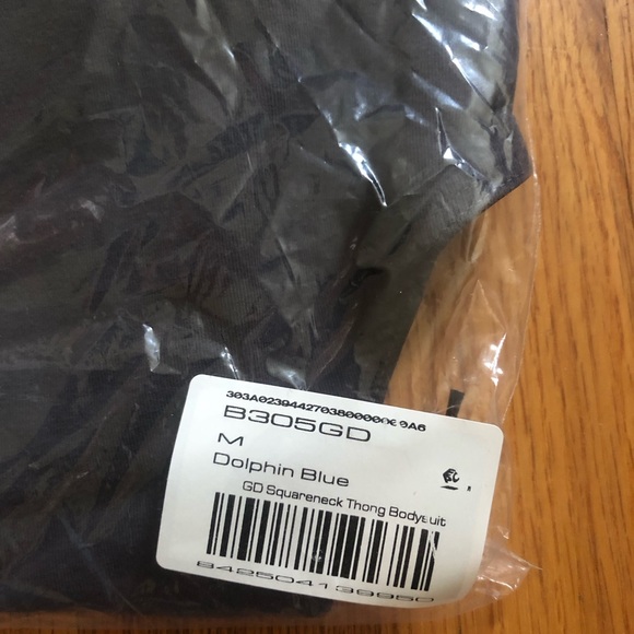 Los Angeles Apparel Squareneck Thong Bodysuit - Picture 2 of 2